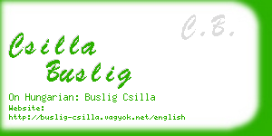 csilla buslig business card